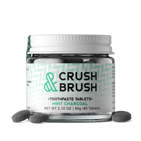 Nelson Naturals 넬슨 내추럴스 크러쉬앤브러쉬 숯 유리병 60g | 매일 업데이트되는 특가 상품 | VITASHOP