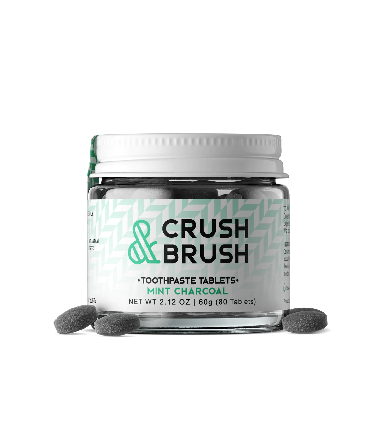 Nelson Naturals 넬슨 내추럴스 크러쉬앤브러쉬 숯 유리병 60g | 매일 업데이트되는 특가 상품 | VITASHOP