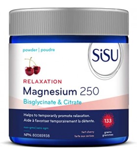 SISU 시수 마그네슘 250mg 휴식 블렌드 타르트 체리 133g | 매일 업데이트되는 특가 상품 | VITASHOP