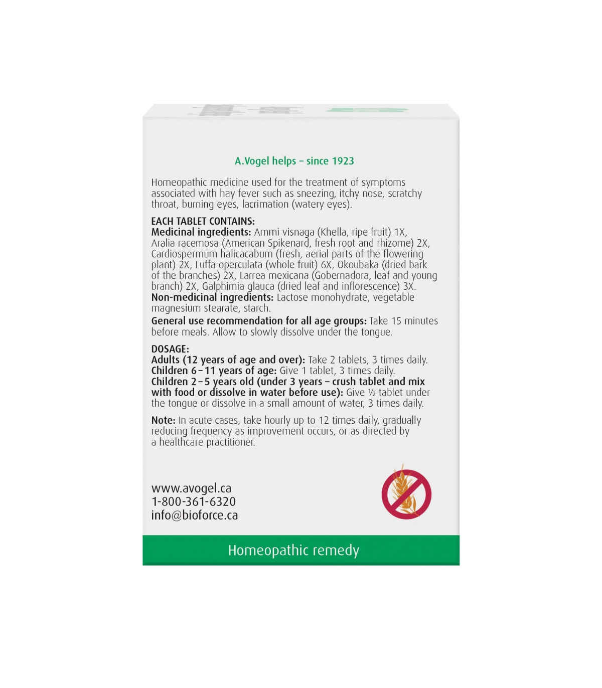 A. Vogel Allergy Relief 120 Tablets | Unbeatable Prices, Daily Deals | VITASHOP