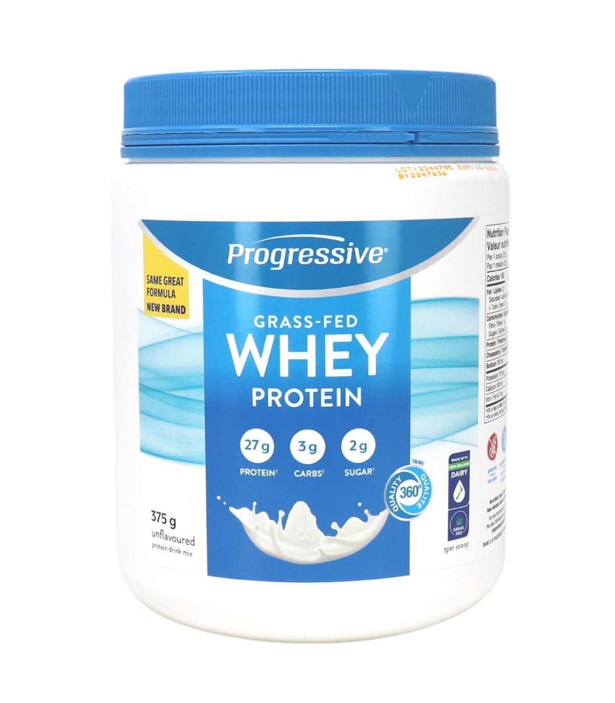 Progressive Nutritionals 프로그레시브 뉴트리션스 Grass Fed Whey Protein 무맛 375g | 매일 업데이트되는 특가 상품 | VITASHOP
