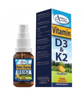 Omega Alpha Vitamin D3 & K2 Spray Orange 15 ml | Unbeatable Prices, Daily Deals | VITASHOP
