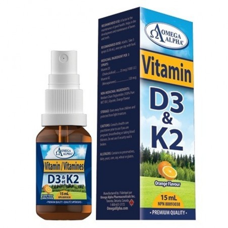 Omega Alpha Vitamin D3 & K2 Spray Orange 15 ml | Unbeatable Prices, Daily Deals | VITASHOP