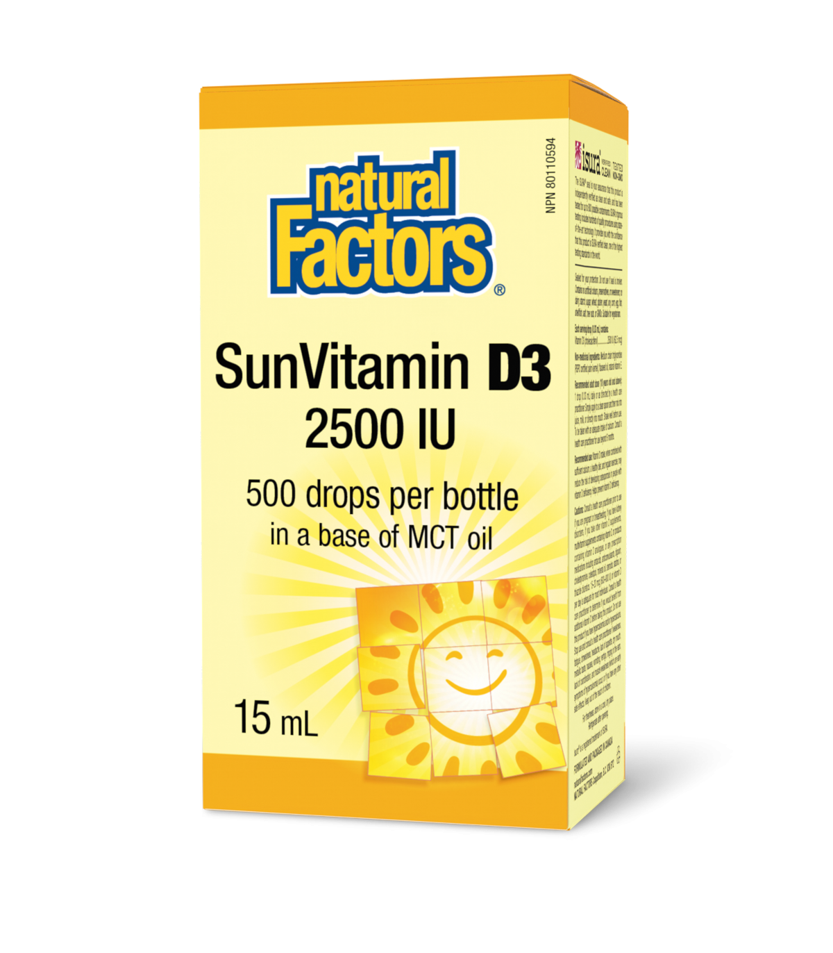 Natural Factors 내추럴 팩터스 SunVitamin D3 방울 2500 IU 15mL | 매일 업데이트되는 특가 상품 | VITASHOP