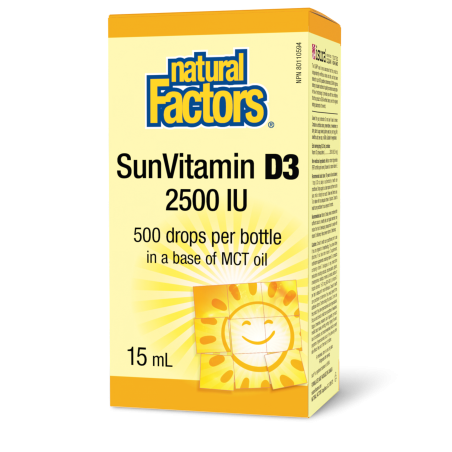 Natural Factors 내추럴 팩터스 SunVitamin D3 방울 2500 IU 15mL | 매일 업데이트되는 특가 상품 | VITASHOP