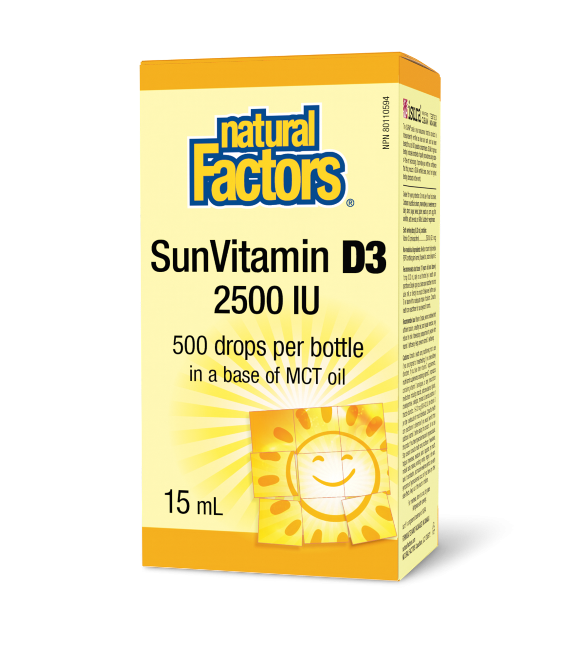 Natural Factors 내추럴 팩터스 SunVitamin D3 방울 2500 IU 15mL | 매일 업데이트되는 특가 상품 | VITASHOP