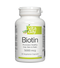 Vita Day Biotin 5000mcg- 30 Veg Capsules