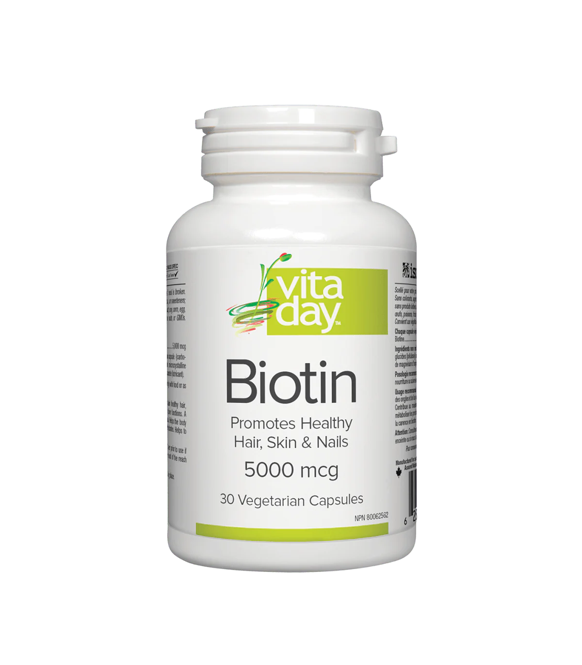 VitaDay Biotin 5000mcg- 30 Veg Capsules | Unbeatable Prices, Daily Deals | VITASHOP