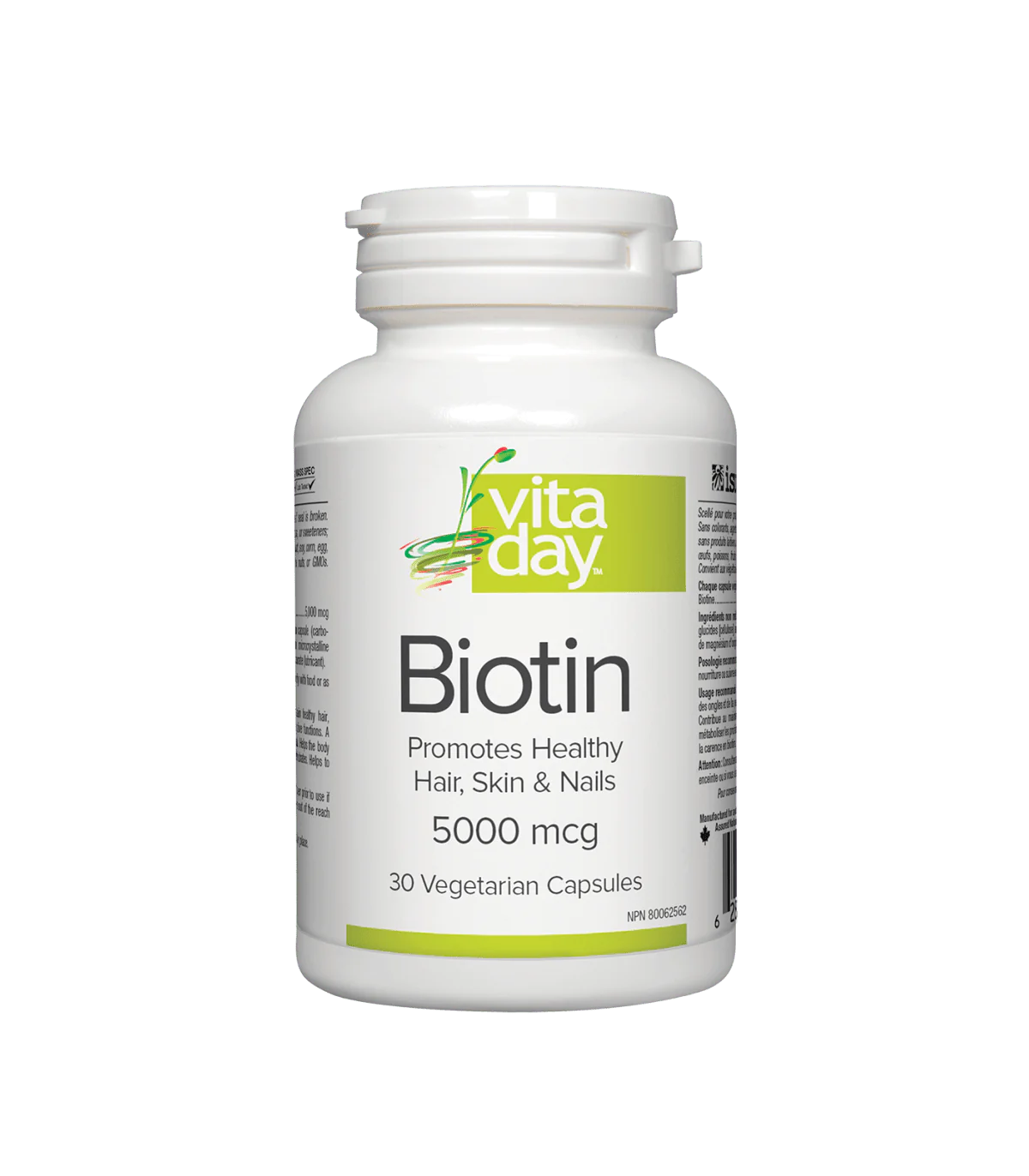 VitaDay Biotin 5000mcg- 30 Veg Capsules | Unbeatable Prices, Daily Deals | VITASHOP