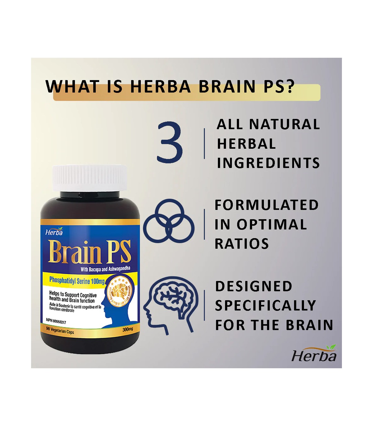 Herba Health Brain PS 90 Vegi Capsules