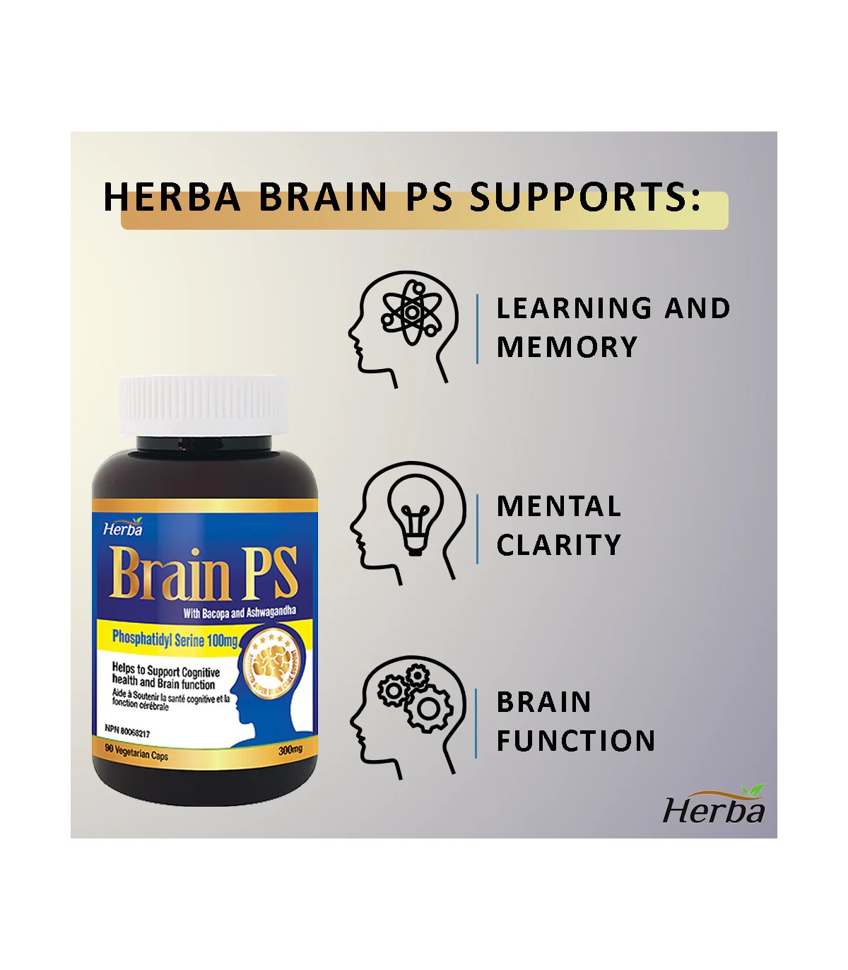 Herba Health Brain PS 90 Vegi Capsules