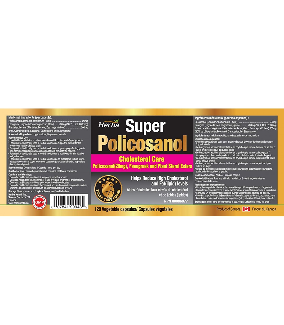 Herba Health Super Policosanol 120 Vegi Capsules | Unbeatable Prices, Daily Deals | VITASHOP