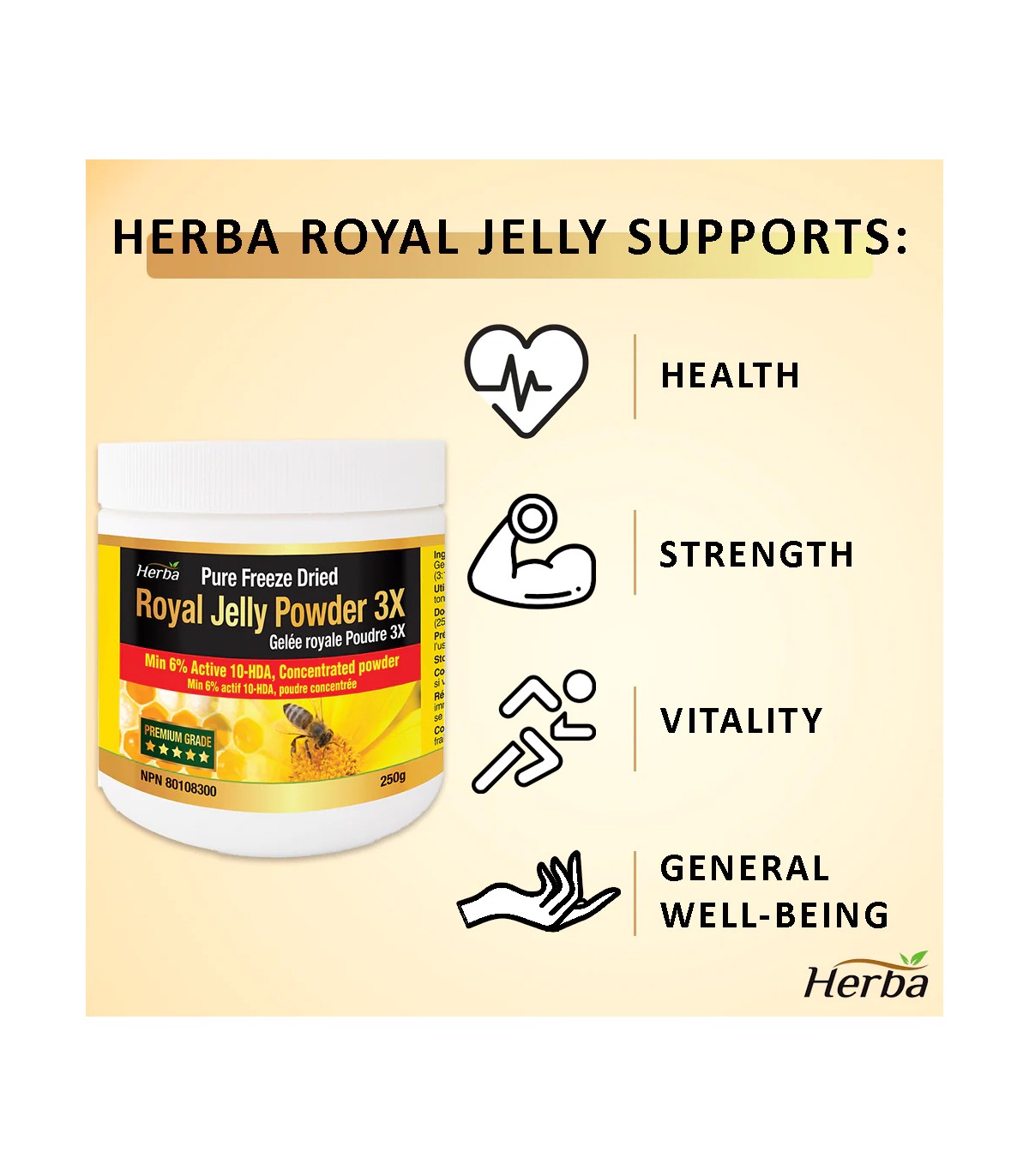 Herba Health Royal Jelly Powder 250 g | 每天不同折扣, 全网最低价格 | 种类齐全的保健品店铺 VITASHOP, 只有你想不到, 没有你买不到 !
