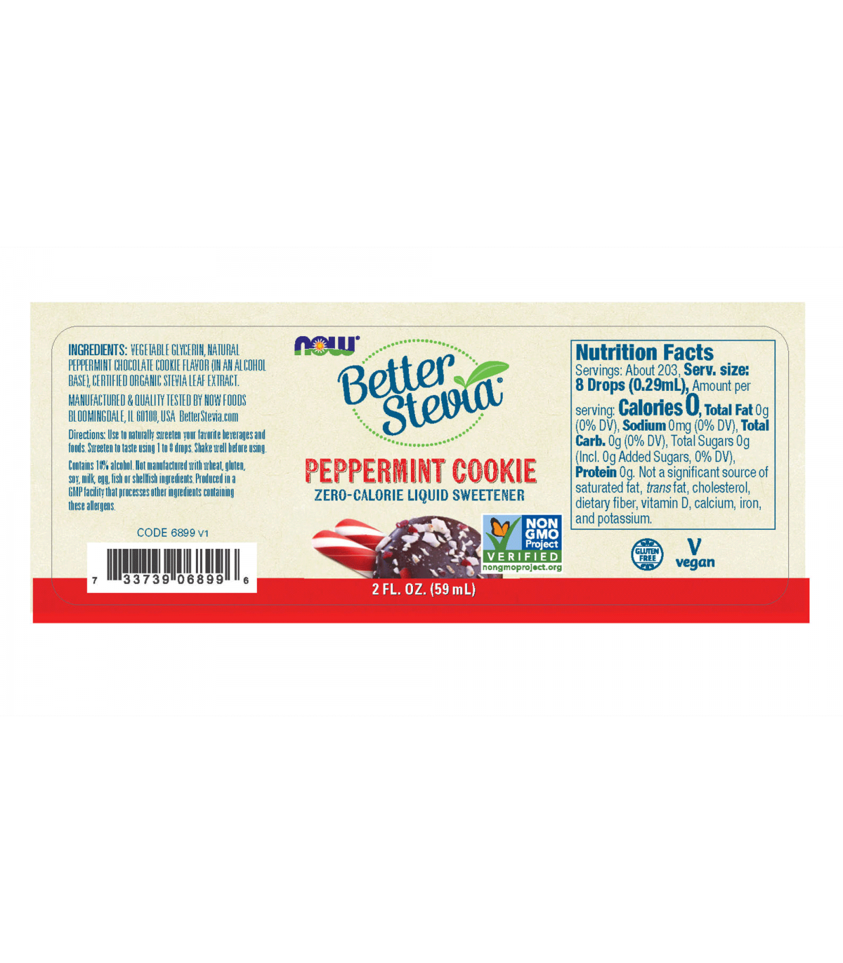 NOW Foods Stevia Liquid (Chocolate Peppermint Cookie) 60mL | Unbeatable Prices, Daily Deals | VITASHOP
