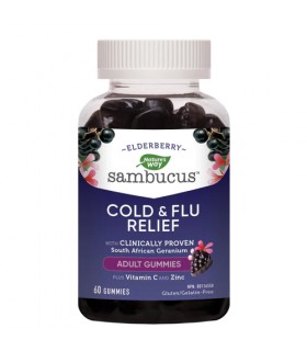 Nature's Way Sambucus Cold & Flu Relief Adult Gummy 60 Gummies | 每天不同折扣, 全网最低价格 | 种类齐全的保健品店铺 VITASHOP, 只有你想不到, 没有你买不到 !