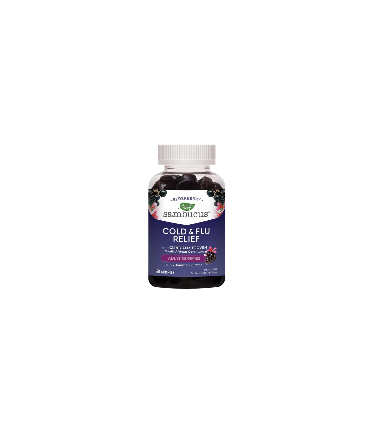 Nature's Way Sambucus Cold & Flu Relief Adult Gummy 60 Gummies | Unbeatable Prices, Daily Deals | VITASHOP