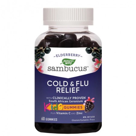 Nature's Way Sambucus Cold & Flu Relief Kids Gummy 60 Gummies | Unbeatable Prices, Daily Deals | VITASHOP