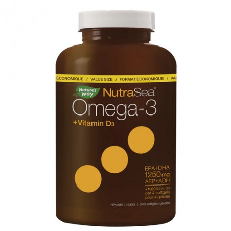 NutraSea NutraSea+D Lemon 240 Softgels | Unbeatable Prices, Daily Deals | VITASHOP