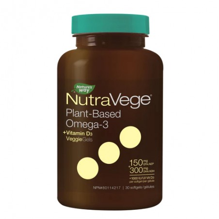 NutraVege+D Omega-3 Fresh Mint 30 Softgels