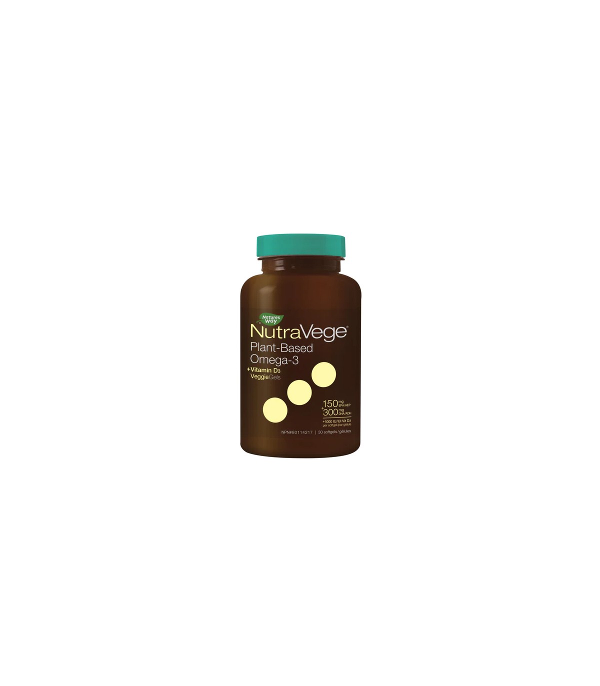 NutraVege+D Omega-3 Fresh Mint 30 Softgels
