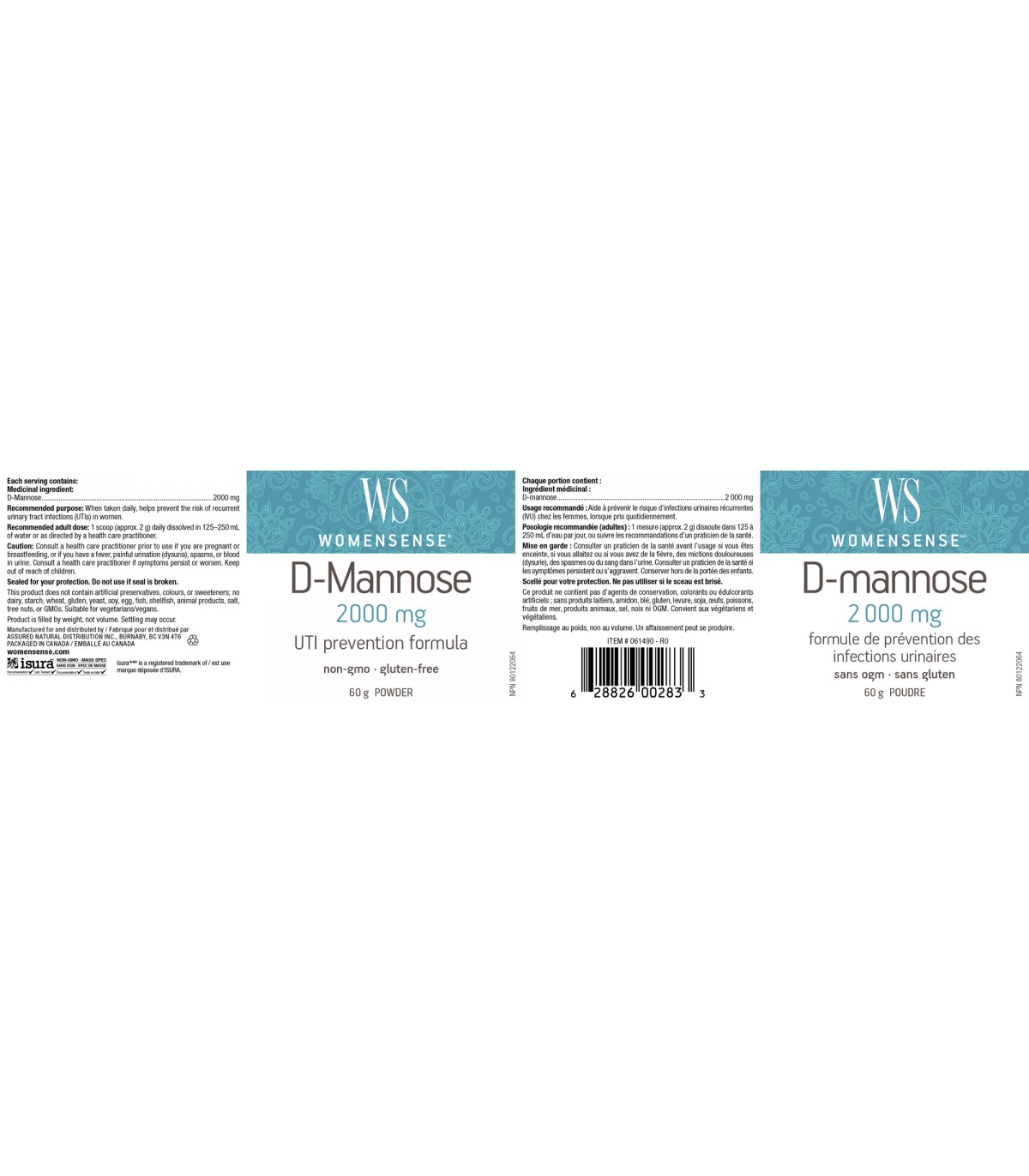 WomenSense D-Mannose 2000 mg 60 g | Unbeatable Prices, Daily Deals | VITASHOP
