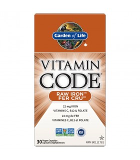 Garden of Life Vitamin Code Raw Iron 30 Vcaps | Unbeatable Prices, Daily Deals | VITASHOP