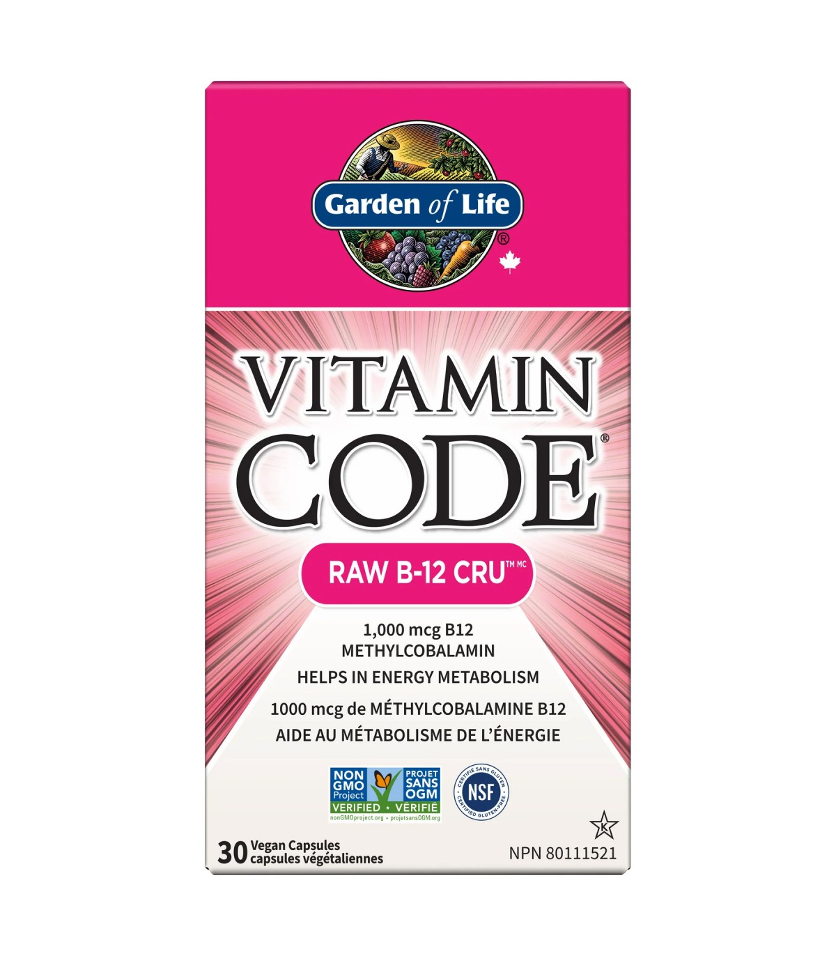 Garden of Life Vitamin Code Raw B-12 30 Vcaps | Unbeatable Prices, Daily Deals | VITASHOP