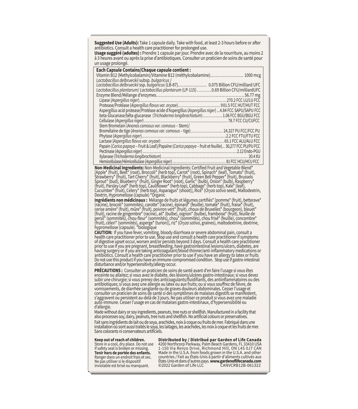 Garden of Life Vitamin Code Raw B-12 30 Vcaps | Unbeatable Prices, Daily Deals | VITASHOP