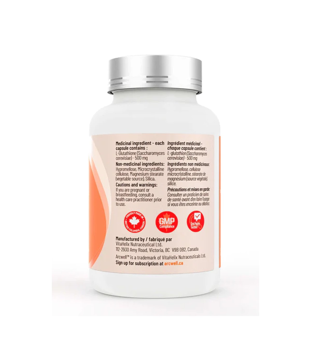 Arcwell Glutathione Reduced 500 mg 60 Caps | Unbeatable Prices, Daily Deals | VITASHOP