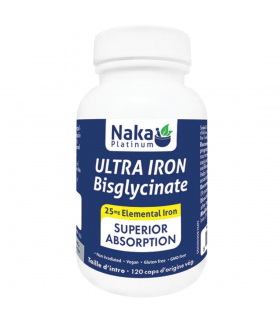 Naka Plat Ultra Iron Bisglycinate 25mg 120 Vcaps VEGAN | Unbeatable Prices, Daily Deals | VITASHOP