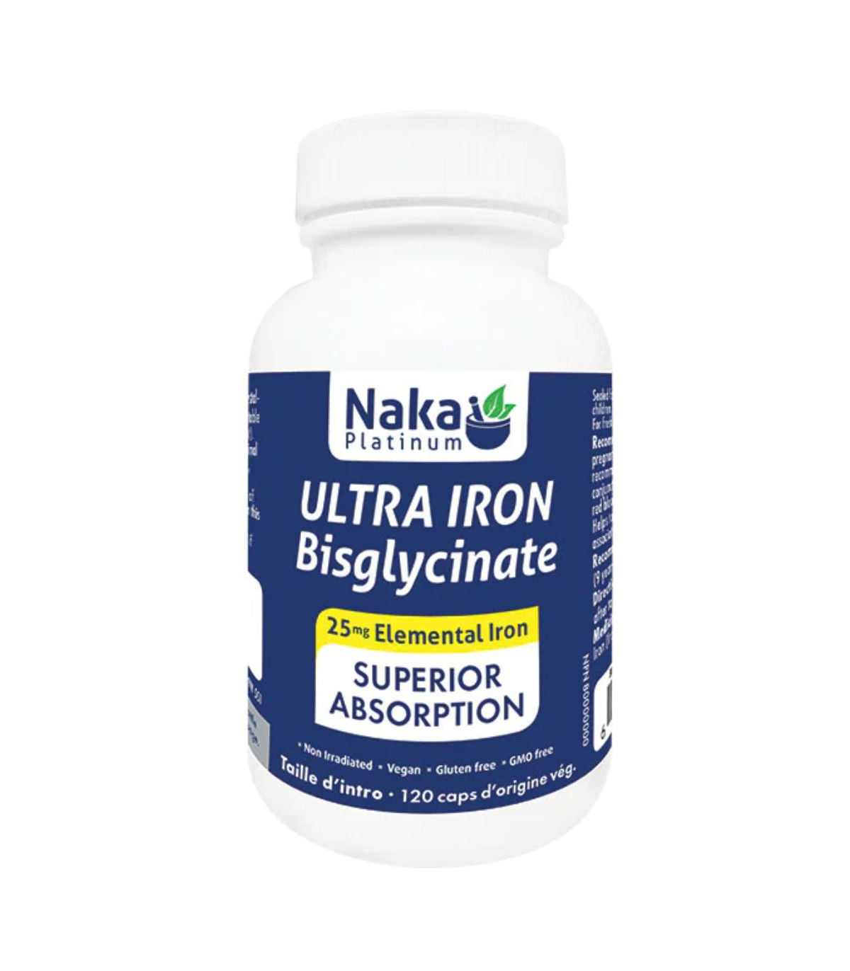 Naka Plat Ultra Iron Bisglycinate 25mg 120 Vcaps VEGAN | Unbeatable Prices, Daily Deals | VITASHOP