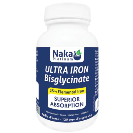 Naka Plat Ultra Iron Bisglycinate 25mg 120 Vcaps VEGAN | Unbeatable Prices, Daily Deals | VITASHOP