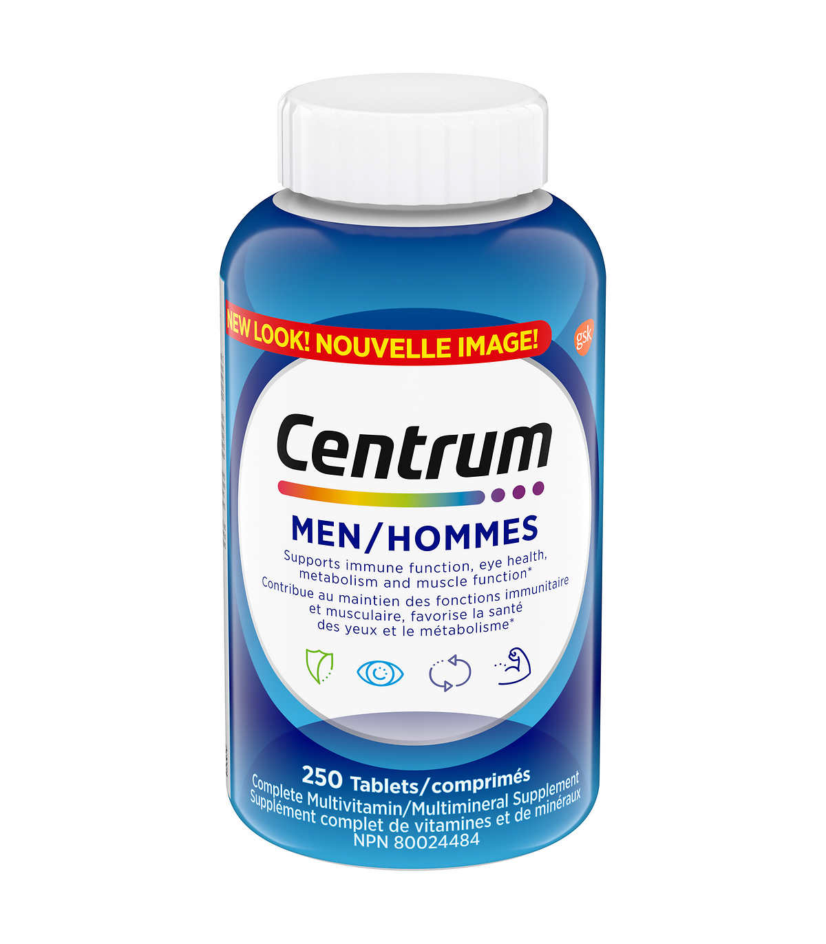 Centrum Multivitamin and Mineral Supplement for Men 250 Tablets