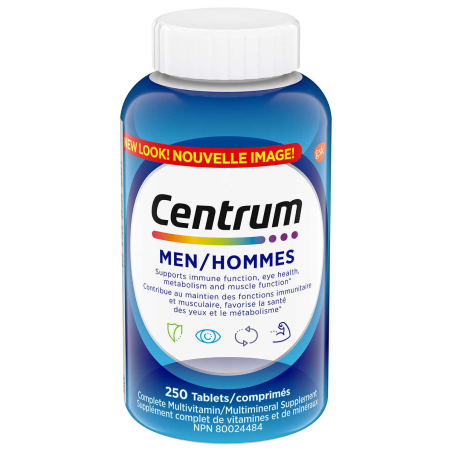 Centrum Multivitamin and Mineral Supplement for Men 250 Tablets