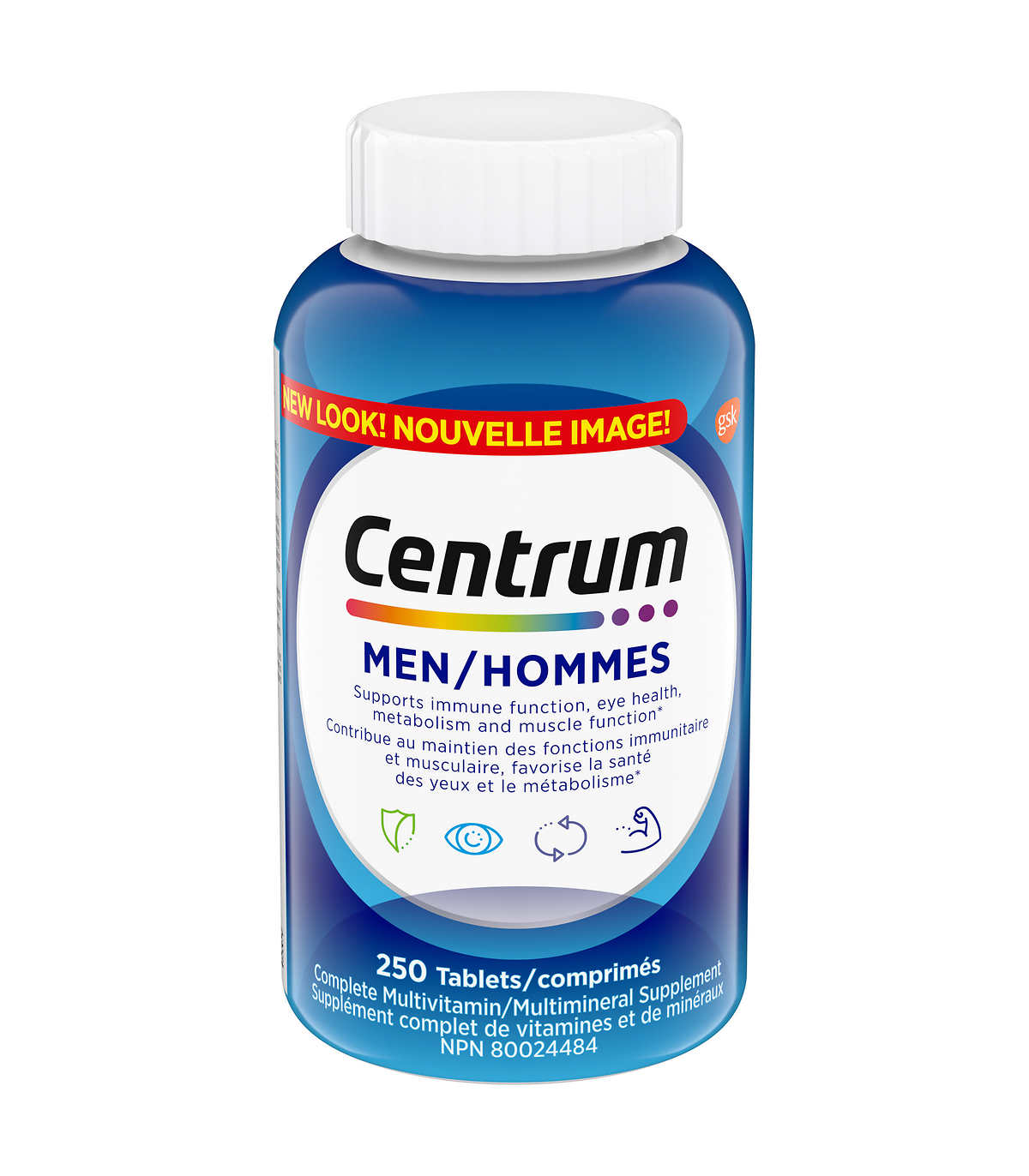 Centrum Multivitamin and Mineral Supplement for Men 250 Tablets