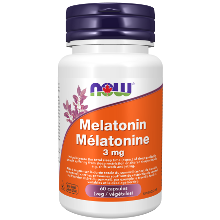 NOW Foods Melatonin 3 mg, 60 Capsules | Unbeatable Prices, Daily Deals | VITASHOP