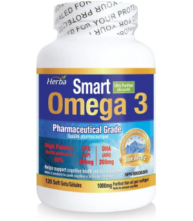 Herba Health Smart Omega 3 Fish Oil 1000 mg, 120 Softgels | Unbeatable Prices, Daily Deals | VITASHOP