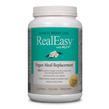 Natural Factors 내추럴 팩터스 RealEasy with PGX 비건 식사 대체품(구 SlimStyles) 바닐라 맛, 830g | 매일 업데이트되는 특가 상품 | VITASHOP