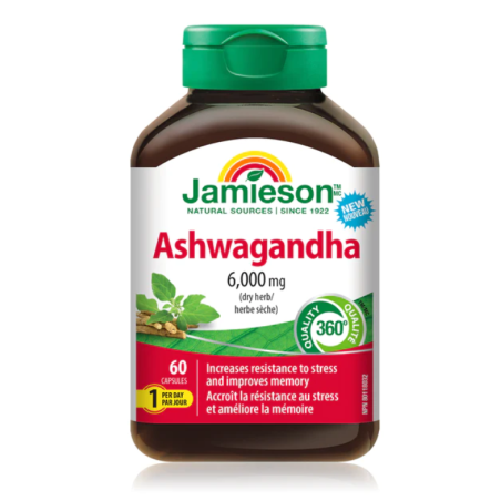 Jamieson 자미에슨 아슈와간다 6000mg 60캡슐 | 매일 업데이트되는 특가 상품 | VITASHOP