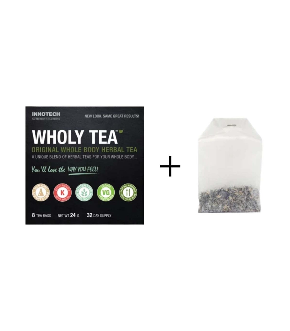 Innotech Nutrition Wholy Tea Original (Green Box) 1 Month Supply + Free 1 Tea Bag | Unbeatable Prices, Daily Deals | VITASHOP