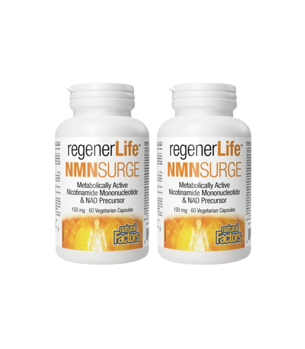 Natural Factors [2 for Deal] 내추럴 팩터스 RegeneLife NMNSurge 150 mg 60 식물성 캡슐 | 매일 업데이트되는 특가 상품 | VITASHOP