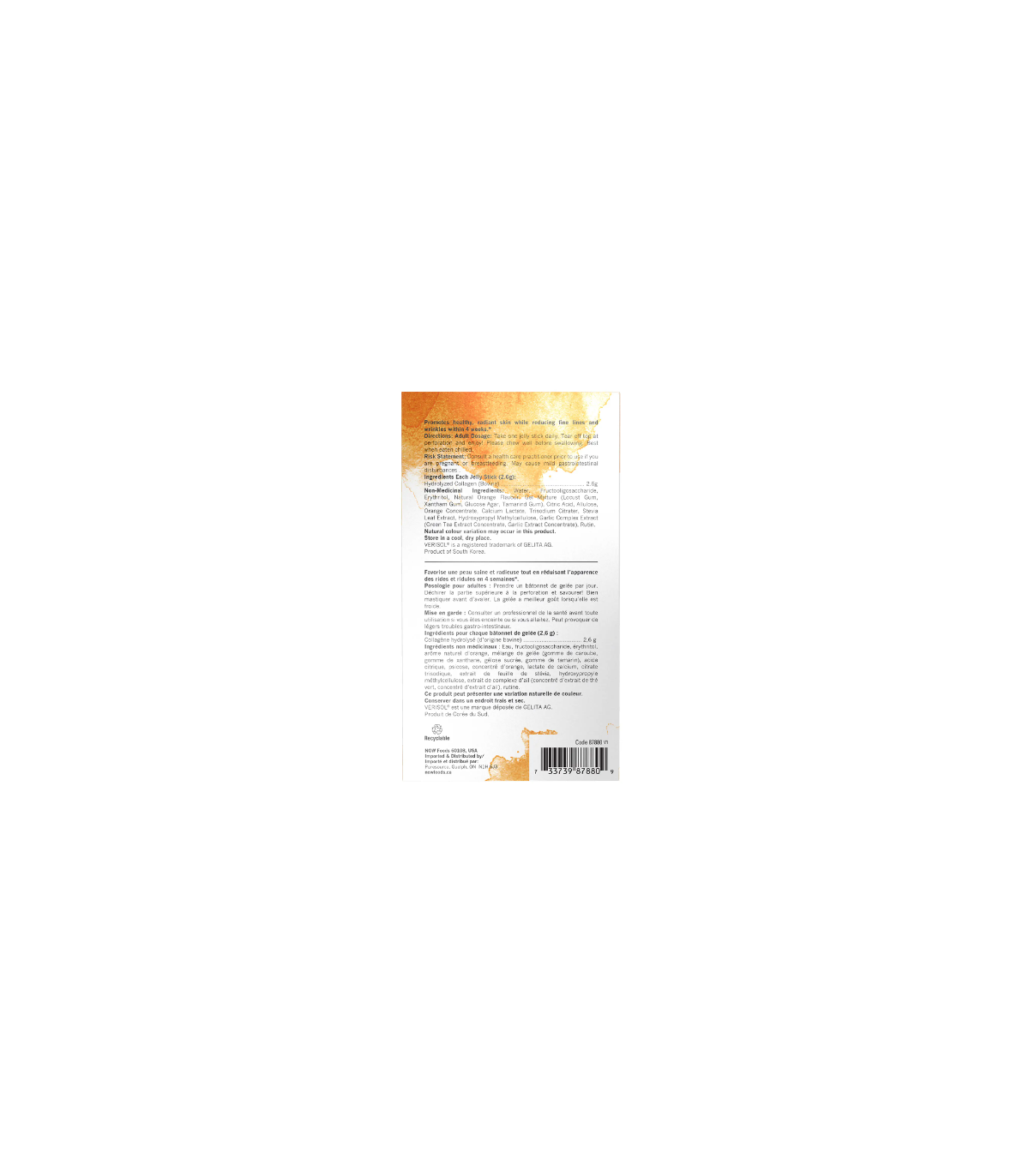 NOW Foods Collagen Jelly Beauty Complex, Sweet Orange Jelly Sticks 200g 10 edible jelly sticks | Unbeatable Prices, Daily Deals