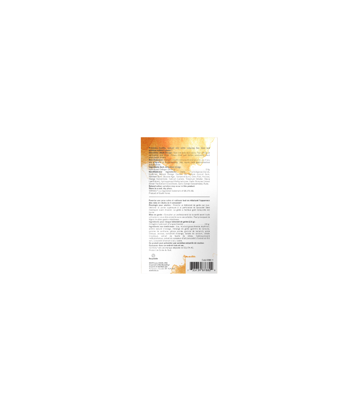 NOW Foods Collagen Jelly Beauty Complex, Sweet Orange Jelly Sticks 200g 10 edible jelly sticks | Unbeatable Prices, Daily Deals
