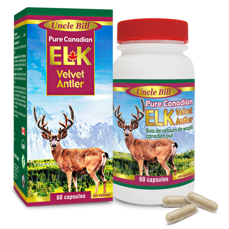Bill Beauty & Health UNCLE BILL® Pure Canadian Elk Velvet Antler 280mg 60 Capsules. | 每天不同折扣, 全网最低价格 | 种类齐全的保健品店铺 VITASHOP, 只有你想