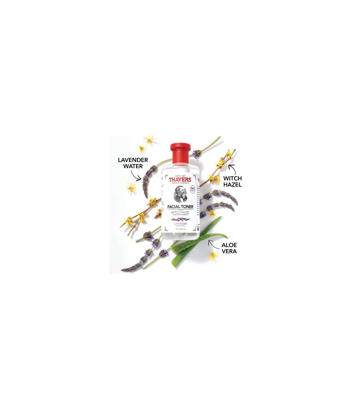 THAYERS copy of THAYERS Alcohol-Free Witch Hazel Rose Petal Face Toner Skin Care with Aloe Vera, Natural Gentle Facial Toner 355