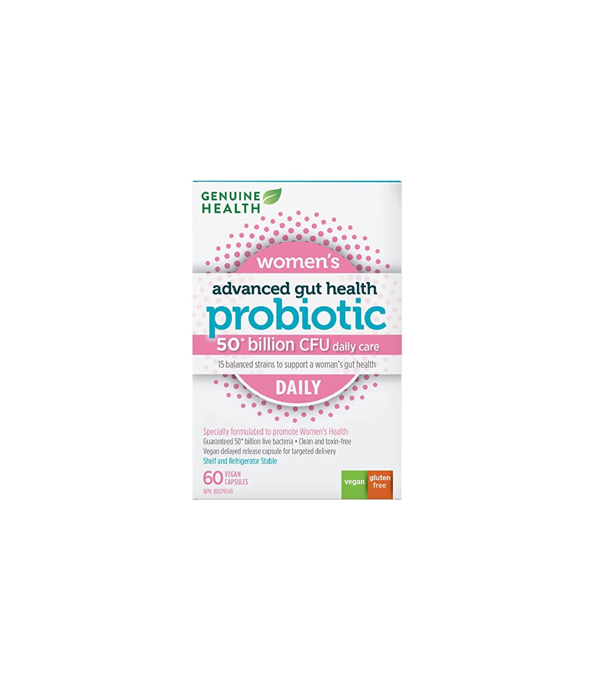 Advanced Gut Health Daily Probiotics pour les femmes, 50 milliards d'UFC