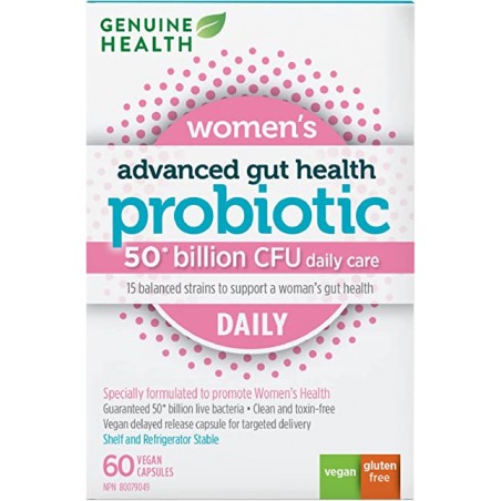 Advanced Gut Health Daily Probiotics pour les femmes, 50 milliards d'UFC