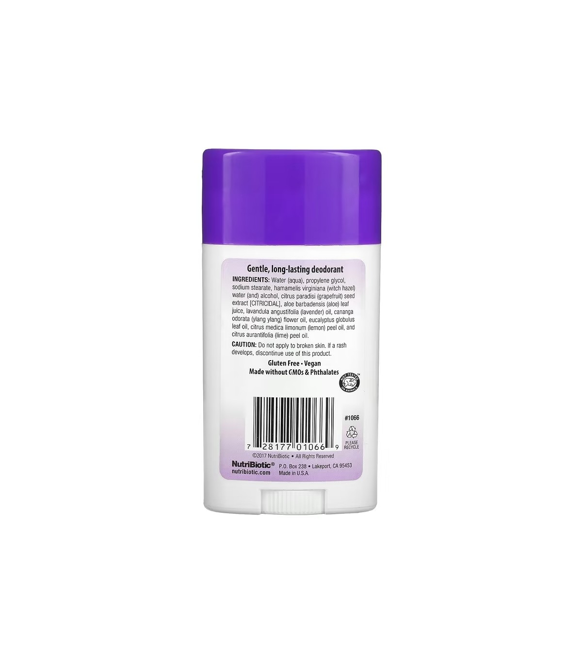 NutriBiotic 뉴트리 바이오틱 데오도란트, 라벤더 75g | 매일 업데이트되는 특가 상품 | VITASHOP
