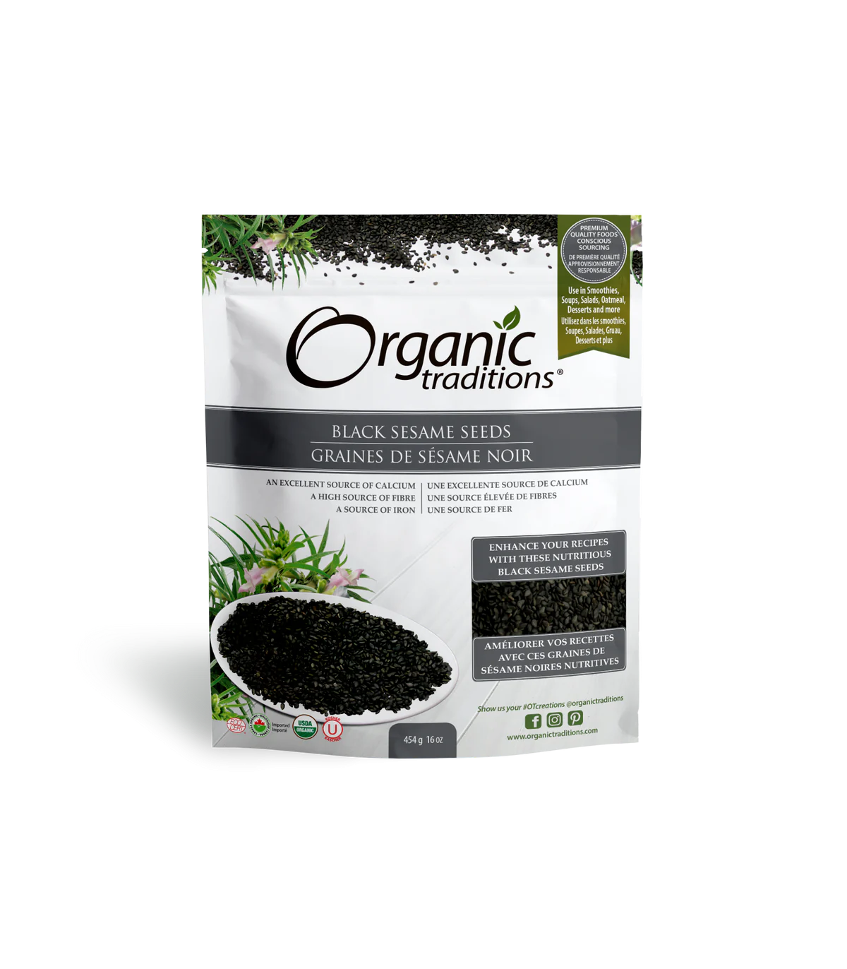 Organic Traditions Black Sesame Seeds 454 g | Unbeatable Prices, Daily Deals | VITASHOP