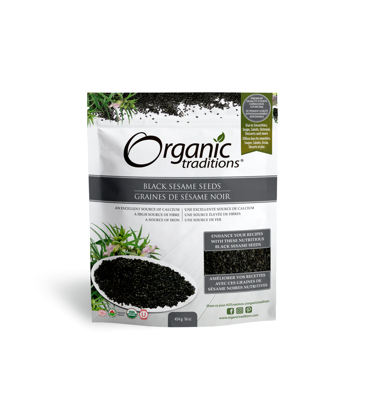 Organic Traditions Black Sesame Seeds 454 g | Unbeatable Prices, Daily Deals | VITASHOP